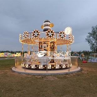 The new luxury merry-go-round star net red princess 16 24 36 complete specifications turn horse manufacturers