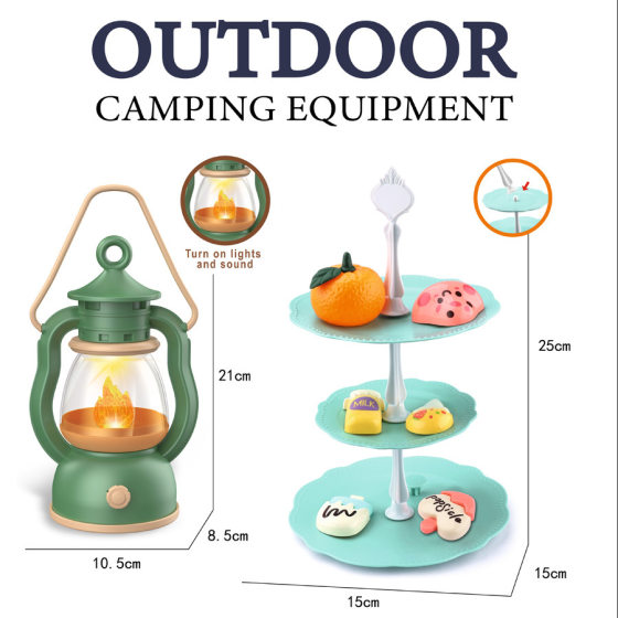 Cross-border Outdoor BBQ Play Toys Simulation Indoor and Outdoor Bonfire Picnic BBQ Camping Tent Children's suit