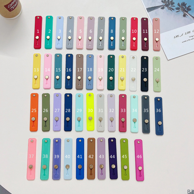 Finger wrist strap lazy mobile phone holder back sticker desktop accessories tpu + pc folding push pull phone case Holder wholesale