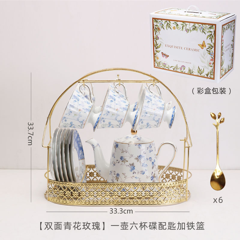 Tazas de café al por mayor transfronterizas y platos, tazas de café de cerámica de alta calidad retrógrada, tazas de menú de la tarde exquisitas británicas