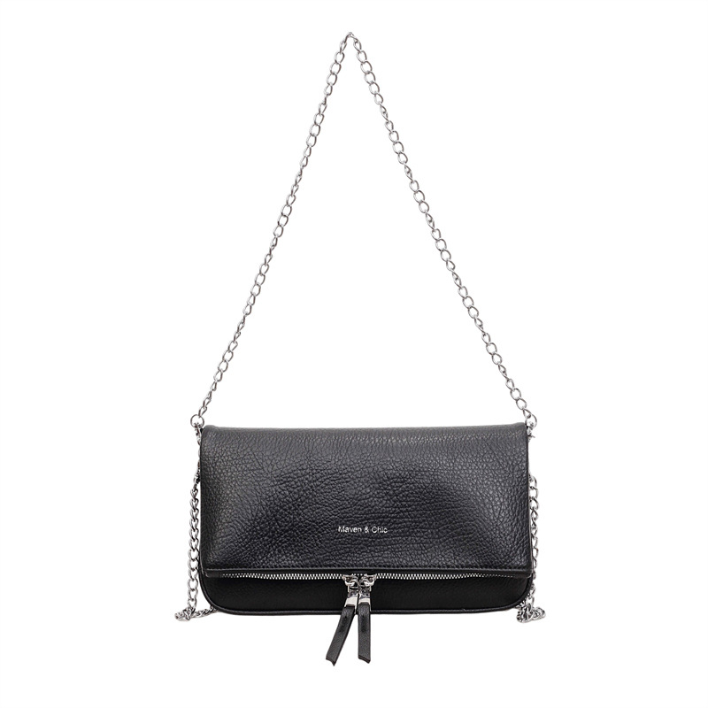 High-value fashion chain texture shoulder mochila 2026 primavera nueva bolsa casualizada coreana temperamento femenino