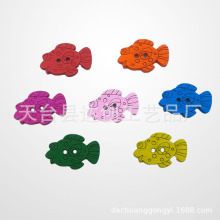 22*14mm��ɫӡ��С�~ľ�|�~�� DIY��ͯë���b�ľ�~��  100��/��