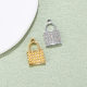Korean style small lock pendant alloy simple point diamond pendant accessories diy bracelet earrings necklace UV color protection small accessories