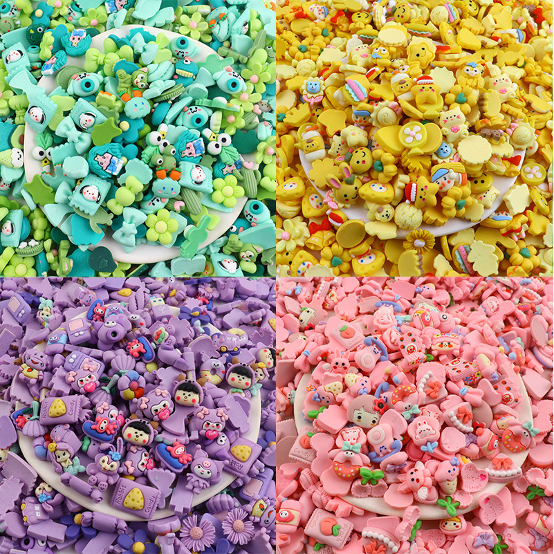 Accesorios de resina mixta suerte bolsa hecha a mano DIY teléfono móvil Shell parche comida y jugar accesorios de dibujos animados material de fábrica al por mayor