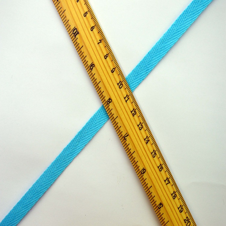 佛山现货环 保染色10MM3分1CM天蓝色全棉人字带1C18