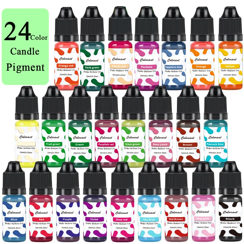 Фабрика прямых продаж высокой концентрации 24 цвета свечи цветовой эссенции для ручной работы