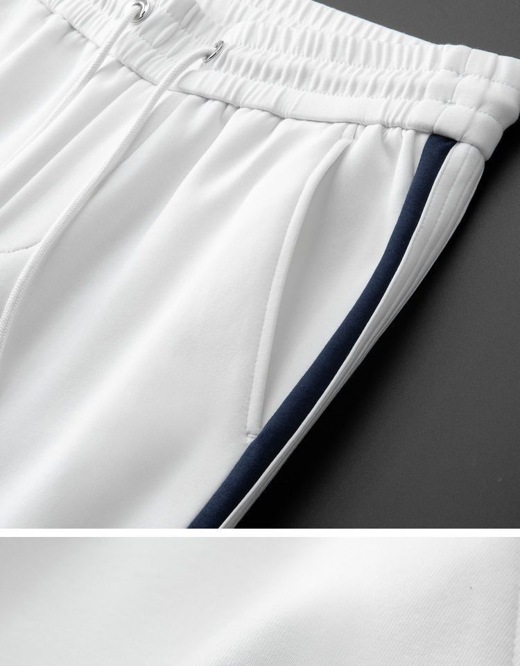 Vêtements pour hommes Mode All Match Pantalons de sport Rayé Épissage Mince Simple Jeunes Hommes Droit Pantalons Décontractés Hommes_voghion.com