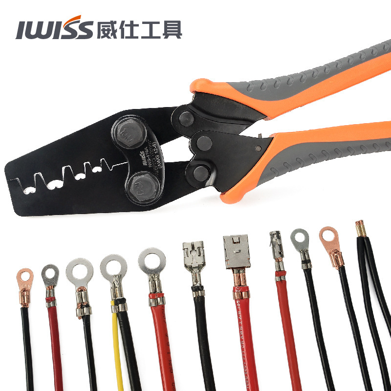 IWISS 汽车接插件接线大端子压接钳电瓶插簧大功率接线鼻子压线钳