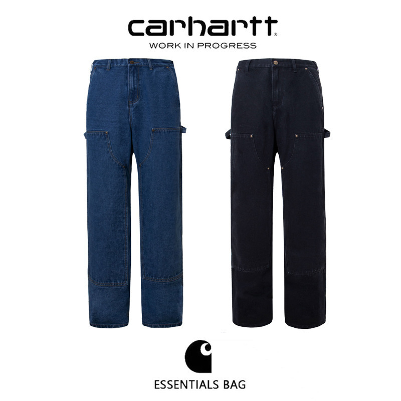 Casual Trousers for Men and Women, Straight Knee Workwear, Denimhartt Casual Carhartt Carpentry Trousers, Logging Double-Tube Trousers