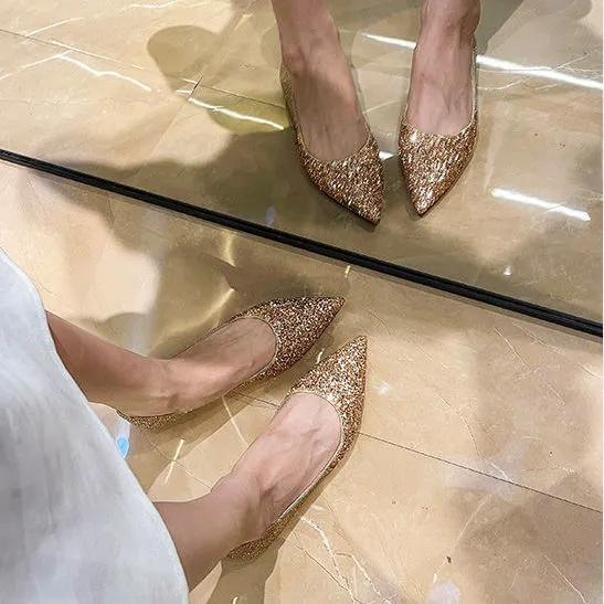 웨딩 슈즈 여성용 싱글 레이어 신발 봄과 가을 플러스 사이즈 얕은 입 모든 매치 플랫 콩 신발 신부 들러리 신발 부드러운 단독 미끄럼 방지 임신 여성 신발