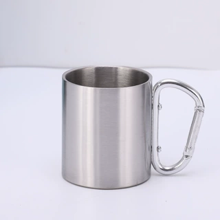 厂家供应高品质登山扣杯高品质登山杯 220ml不锈钢口杯 定制