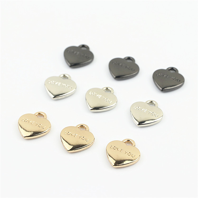 Luggage Hardware Accessories Heart-Shaped Buckle Zipper Pendant Metal Buckle Tag Shoe Flower Shoe Buckle Shoe Materials Clothing Accessories