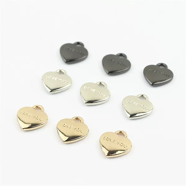 Luggage Hardware Accessories Heart-Shaped Buckle Zipper Pendant Metal Buckle Tag Shoe Flower Shoe Buckle Shoe Materials Clothing Accessories