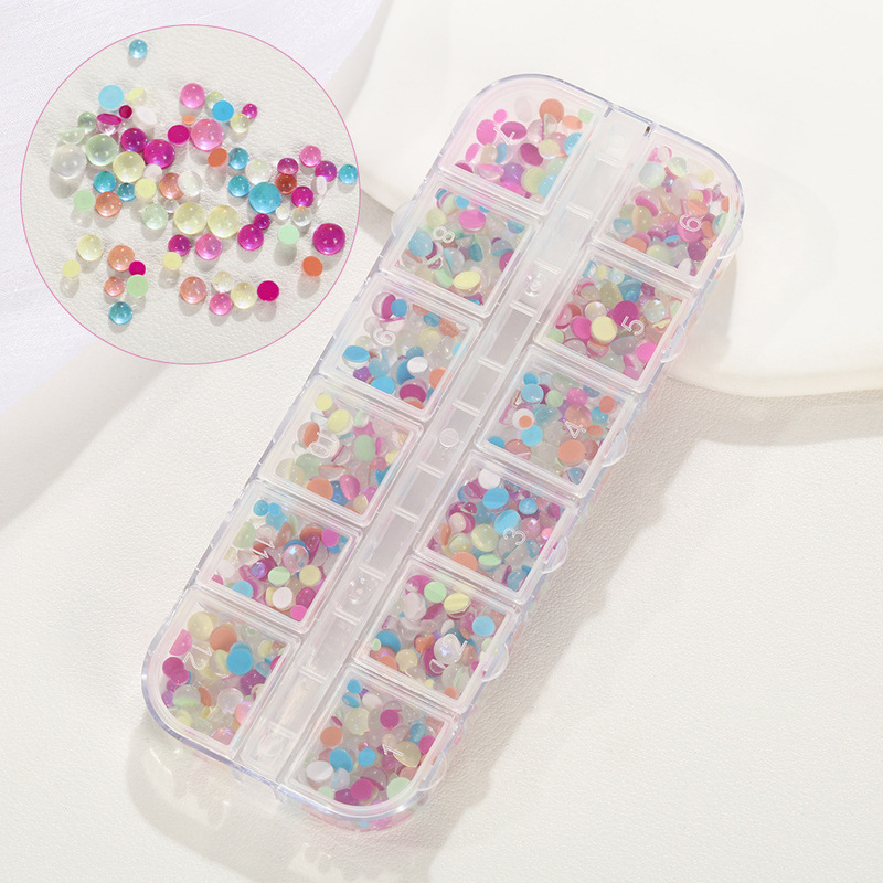 Trendy Nail Art Decorations Mixed Set Acrylic Flat-Bottomed Irregular-Shaped Rhinestones Mini and Large Sizes Nail Art Accessories Wholesale