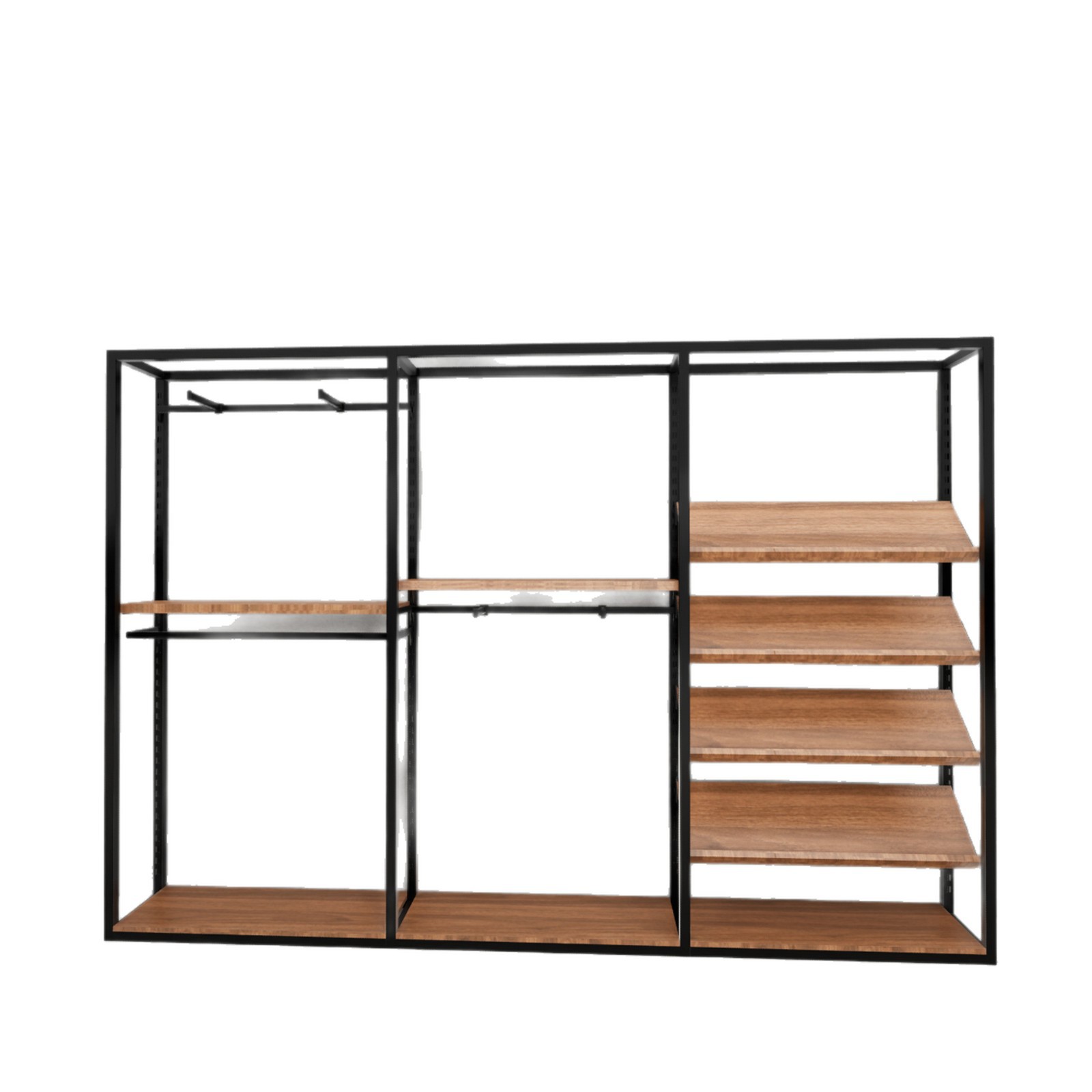 Tienda de ropa de hombre de marca tienda de ropa personalizada estante de exhibición estante de mostrador del centro comercial tipo piso estante de exhibición multicapa