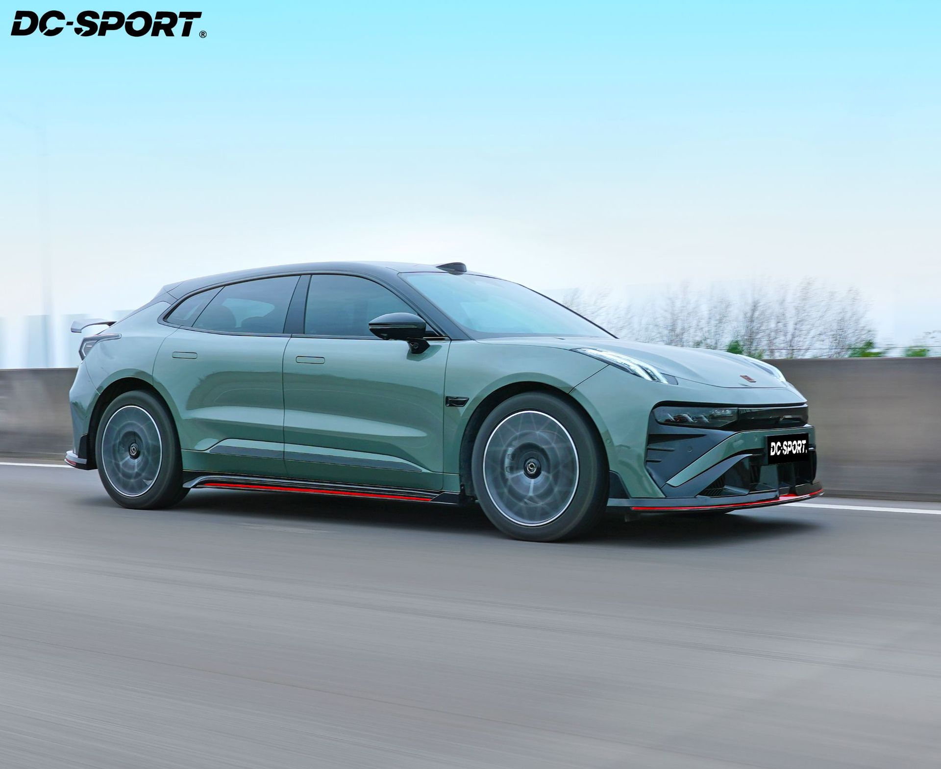 Suitable for 21-26 model Zeekr 001 DC model wide-body modification front spoiler, side skirts, rear lip, and sporty rear wing kit