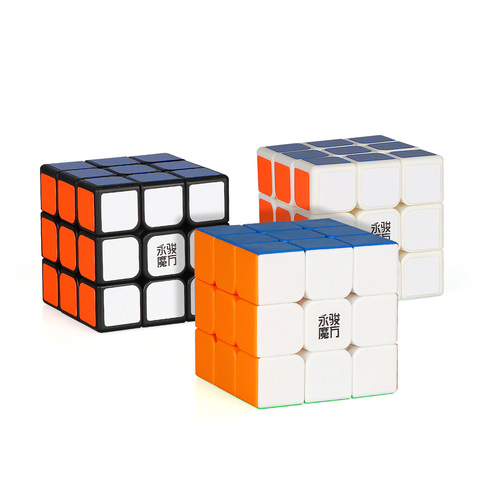 Yongjun Gulong 4th Generation 3-Step Magic Cube Sticker Solid Color 3-Step Intelligence Competition Practice Toy Speed Cubing Learning Cube