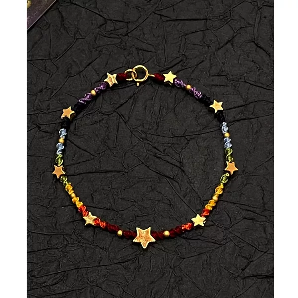 DIY Handmade Starry Hand Rope Woven Colorful Rope Rainbow Bracelet Material Bag Couple 520 Valentine's Day Creative Gift