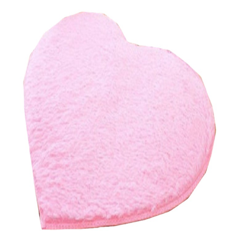 Cruz-Frontera en forma de corazón de lana de seda alfombra dormitorio amor piso estera mesita de noche pelusa-libre lindo hogar en forma de corazón