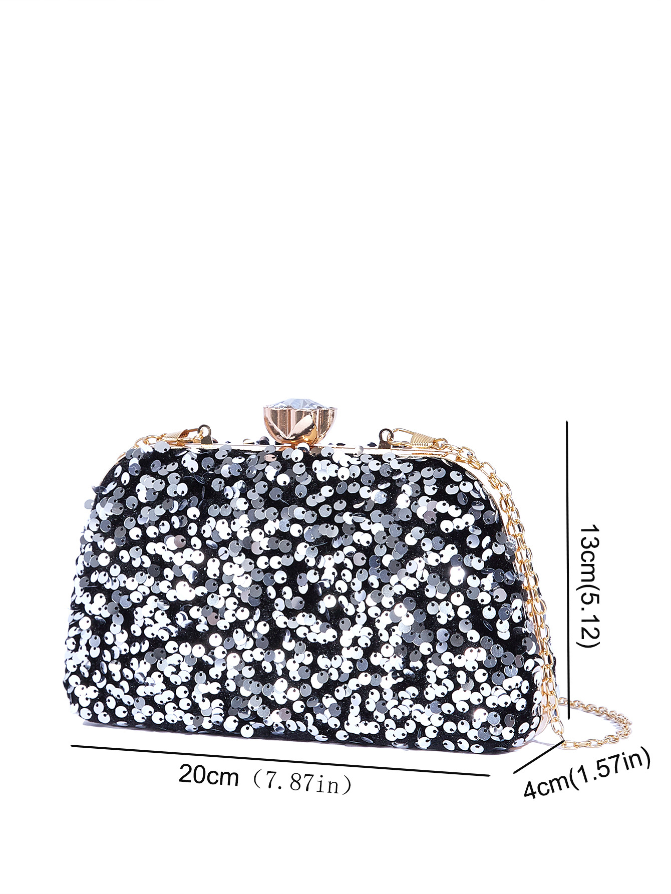 Dress Beaded Sequin Shiny Clutch High-end Fashion Evening Bag_voghion.com