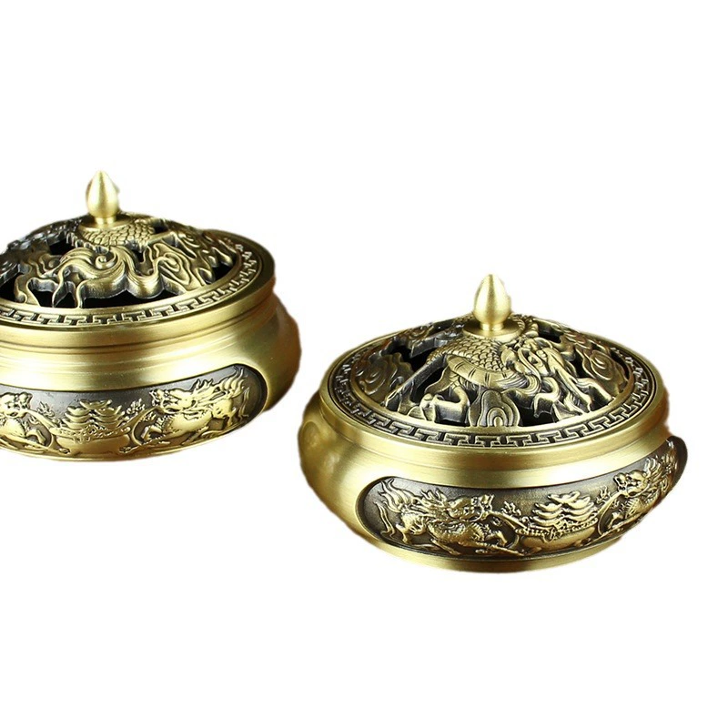 唐腾 Copper brass Incense burner, metal aroma lamp for office