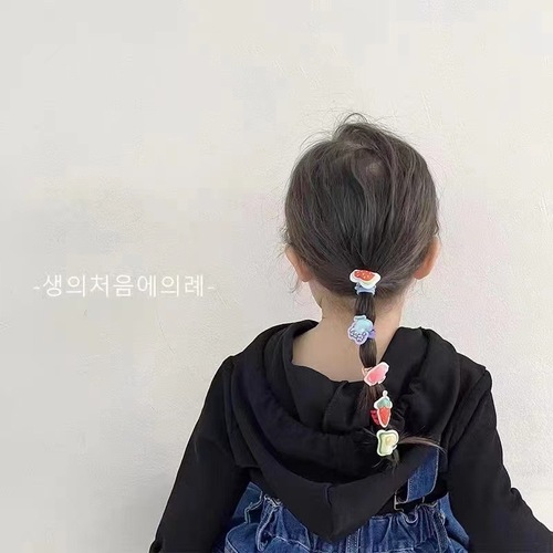 New Cute Cartoon Cotton Baby Clip Cloth Fruit Hair Band Baby Side Clip Bangs Clip Girls 