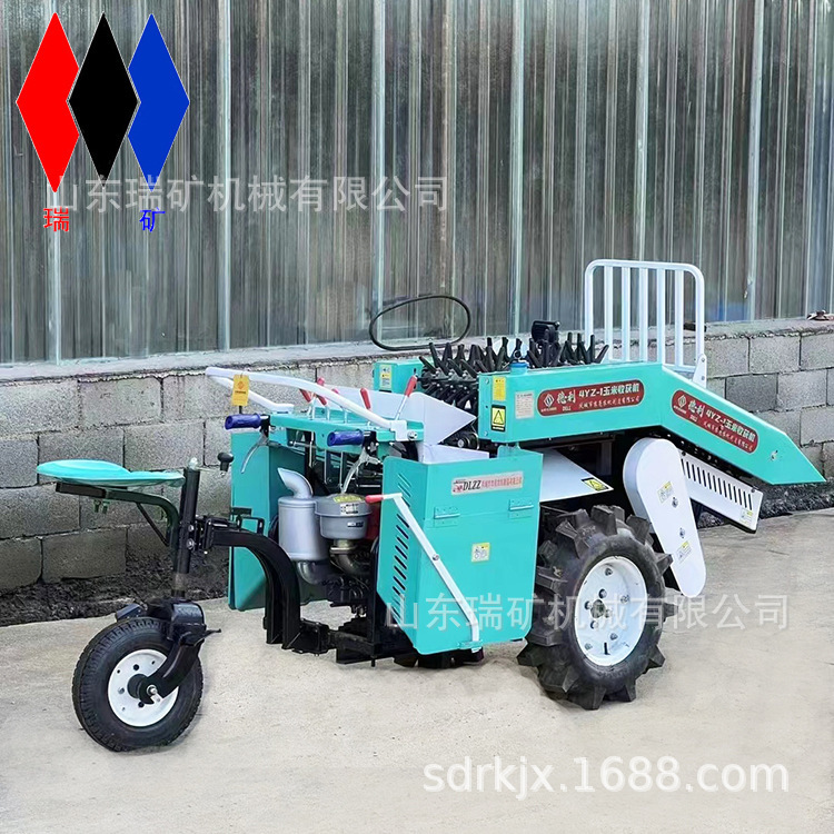 座驾式玉米收获机手扶车带玉米收割一体机小块地棒子收获剥皮一体