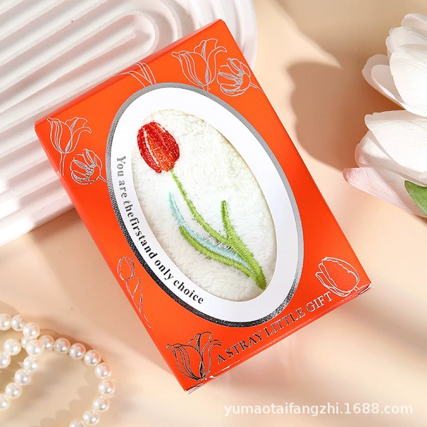Orange gift box, tape, style