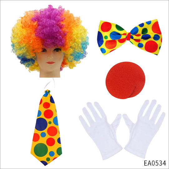Pascua payaso accesorios de vestir accesorios divertidos sombreros pajarita tirantes zapatos calcetines payaso nariz roja
