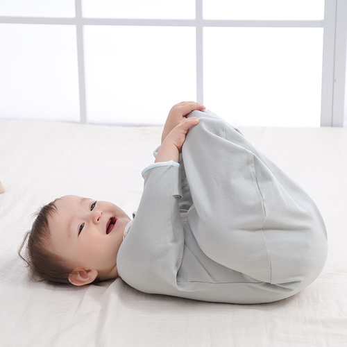 Newborn baby surrender-type anti-jump sleeping bag for male and female babies, spring and autumn swaddling children's sleeping tool, universal for all seasons
