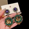 Silver needle, retro advanced earrings from pearl, high-quality style, bright catchy style, wholesale