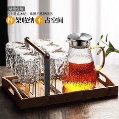 高温耐性ガラス家庭用飲料水高価値氷河カップティーカップとポットセット火傷防止セットティーカップ