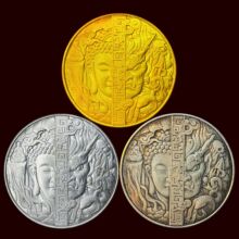一念佛一念魔 工艺品纪念章 龙纹硬币 收藏礼品