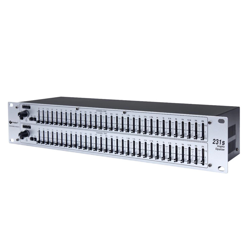 Ecualizador de Audio Profesional 231 de Doble 31 Bandas para Escenarios y KTV