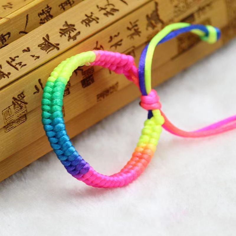 Children's woven red rope bracelet handmade for men and women