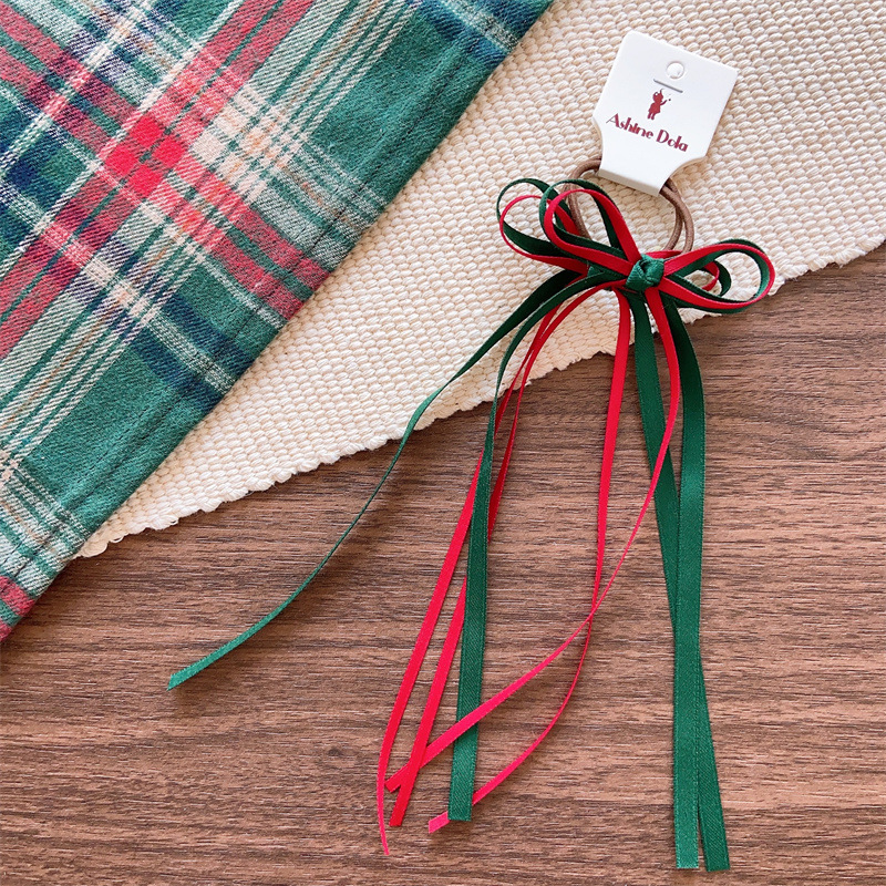 Christmas Bow Hairpin Red And Green Glitter Hair Accessory_voghion.com