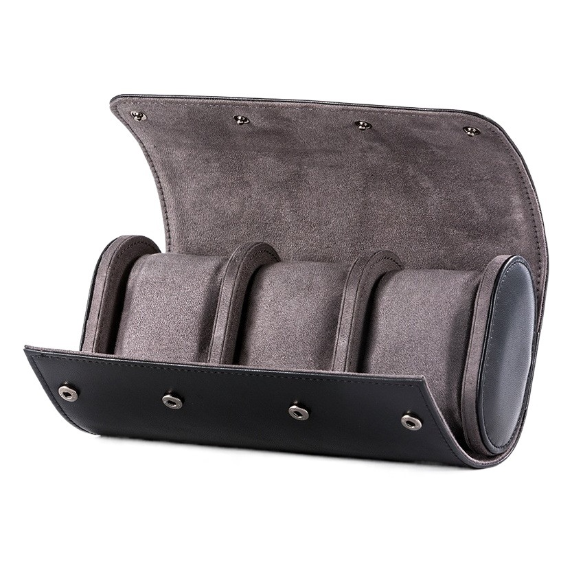 Estuche portátil para reloj, bolsa de almacenamiento para reloj, bolsa protectora de cuero a prueba de polvo para reloj mecánico, bolsa para reloj de 1, 2 y 3 ranuras en stock