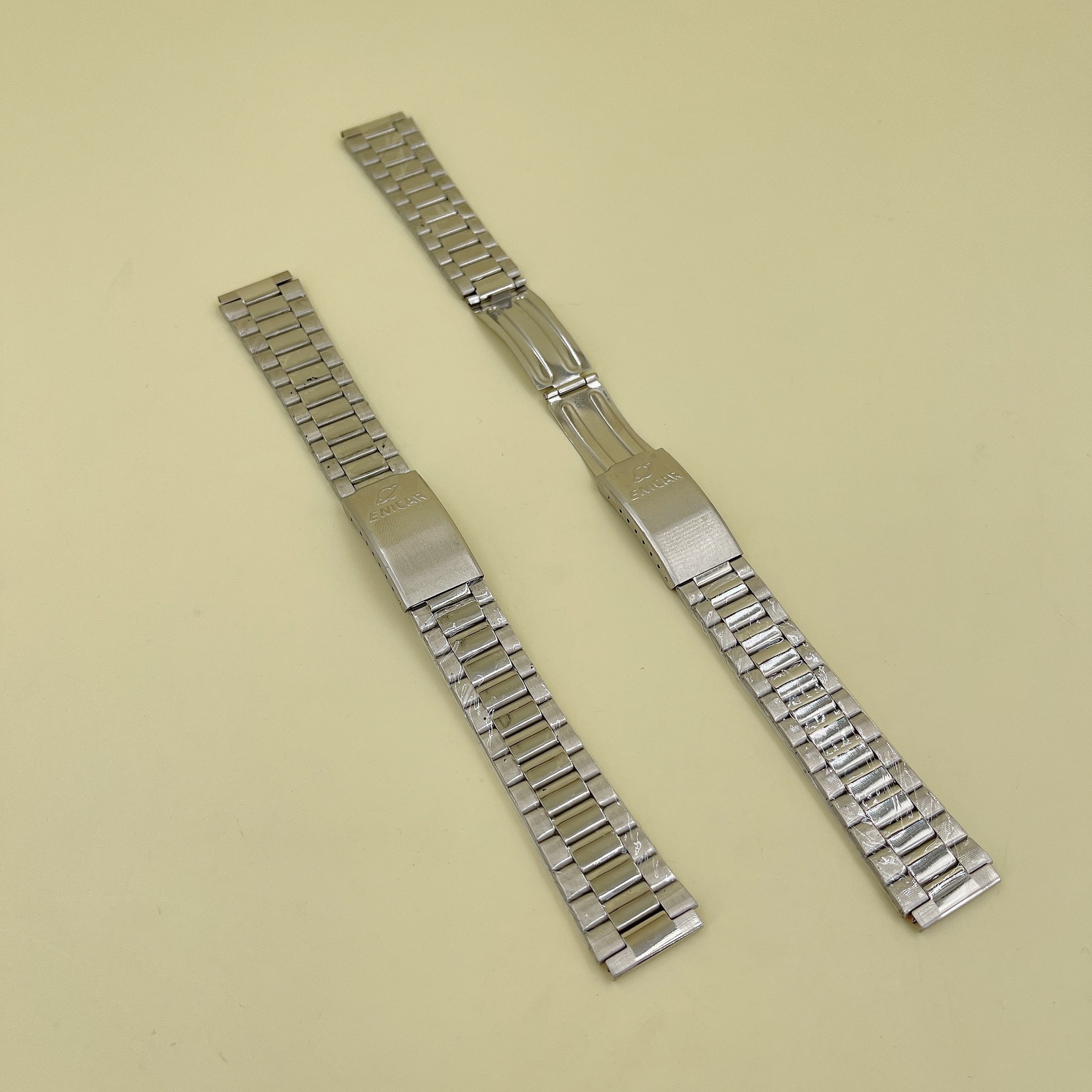 手表不锈钢表带 普通钢表带 代用老英格表18MM 钢色银色表带