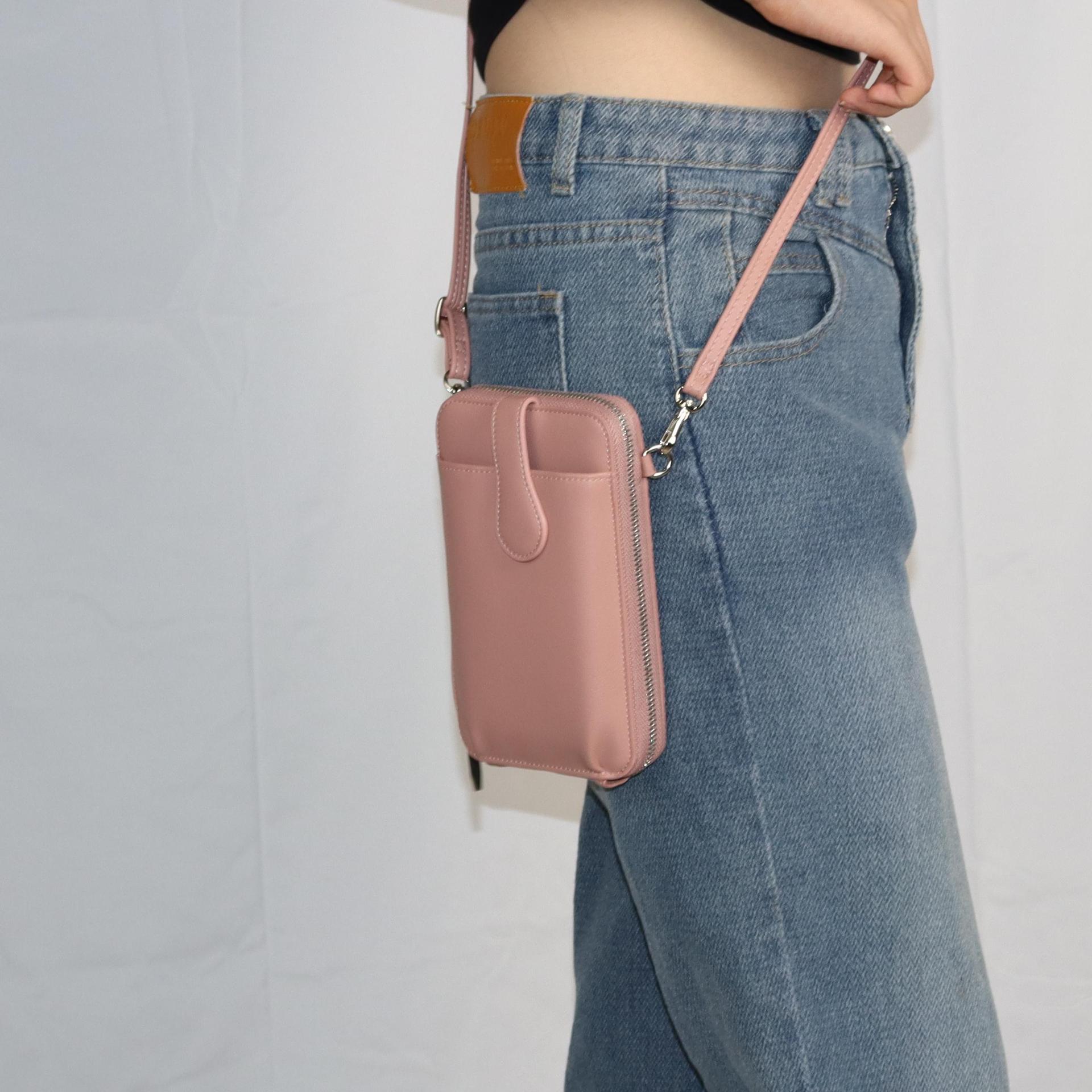 2024 nueva hebilla de cinturón de mujer bolso de teléfono móvil monedero multifuncional ins estilo coreano bolsa de mensajero de hombro de gran capacidad