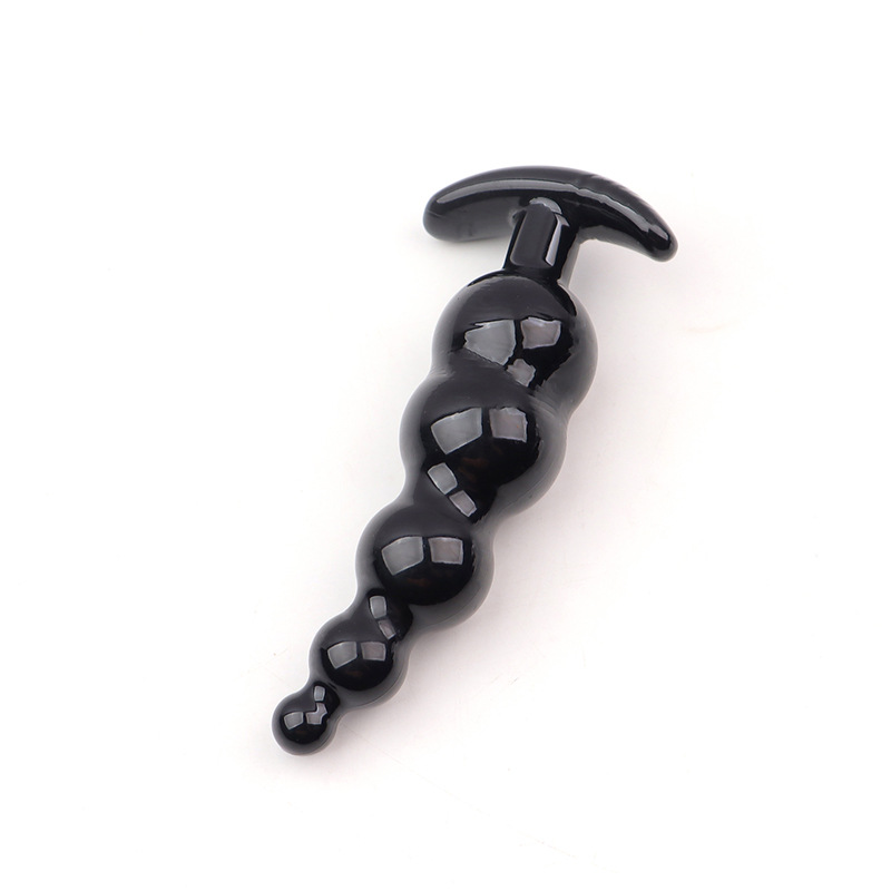 Soft TPE Anal Beads Plug with Five Curved Beads for Prostate Training — detail image 6