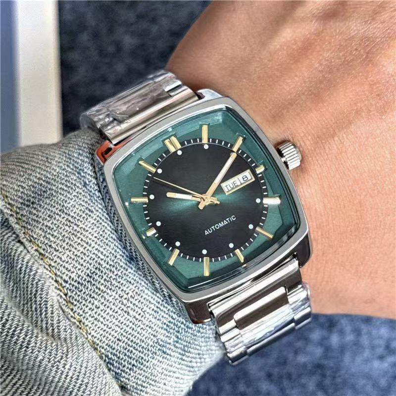 Men's Retro Barrel-shaped Automatic Mechanical Waterproof Watch_voghion.com