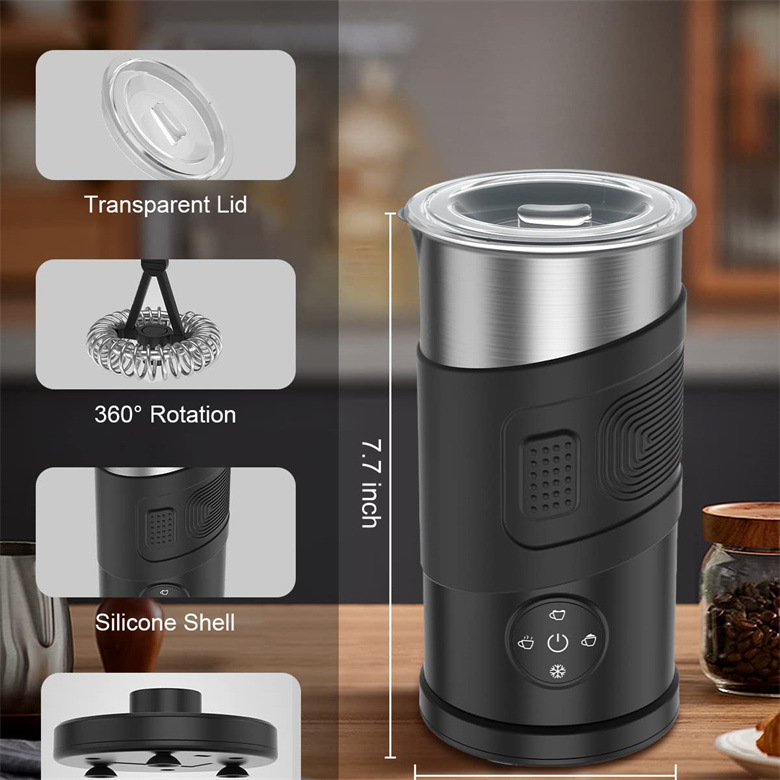 Automático multifuncional hogar caliente y fría burbuja de leche doble efecto café marca nuevo café leche burbuja dispensador