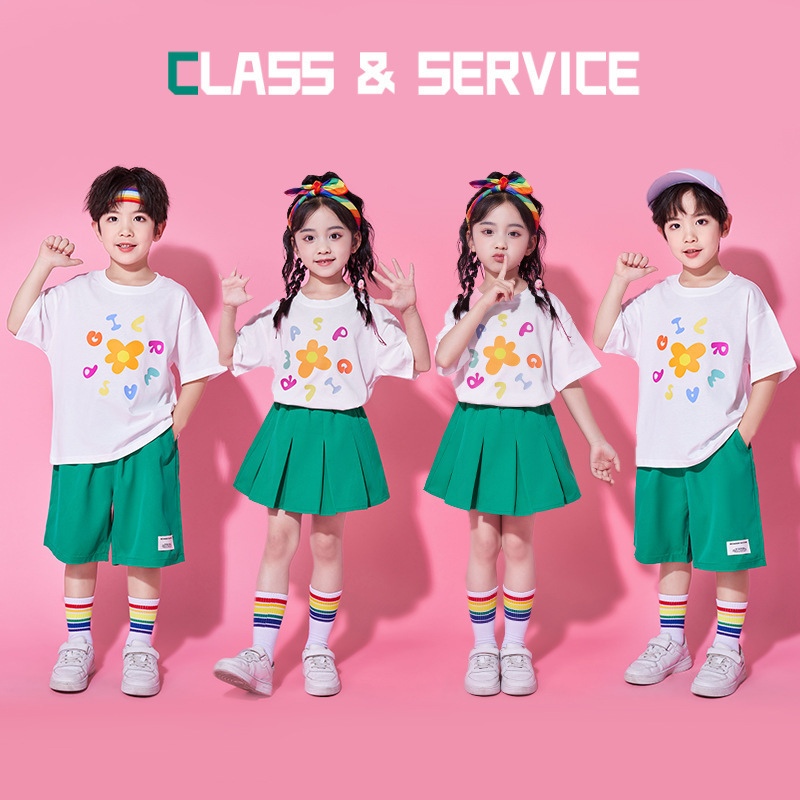 Children's Cheerleading Performance Costumes for Primary School Students, Group Dance, Recitation Class Uniforms, Kindergarten Cheerleading Performance Outfits Children's Cheerleading Performance Costumes for Primary School Students, Group Dance, Recitation Class Uniforms, Kindergarten Cheerleading Performance Outfits