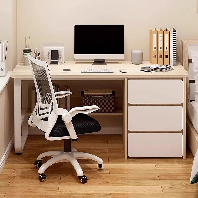 Computer Desk, Desktop Home Office Desk, Modern Simple Desk with Drawers, Desk and Chair Combination, Bedroom Student Study Desk Computer Desk, Desktop Home Office Desk, Modern Simple Desk with Drawers, Desk and Chair Combination, Bedroom Student Study Desk