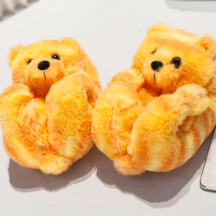 Teddy bear slippers, children's small si...