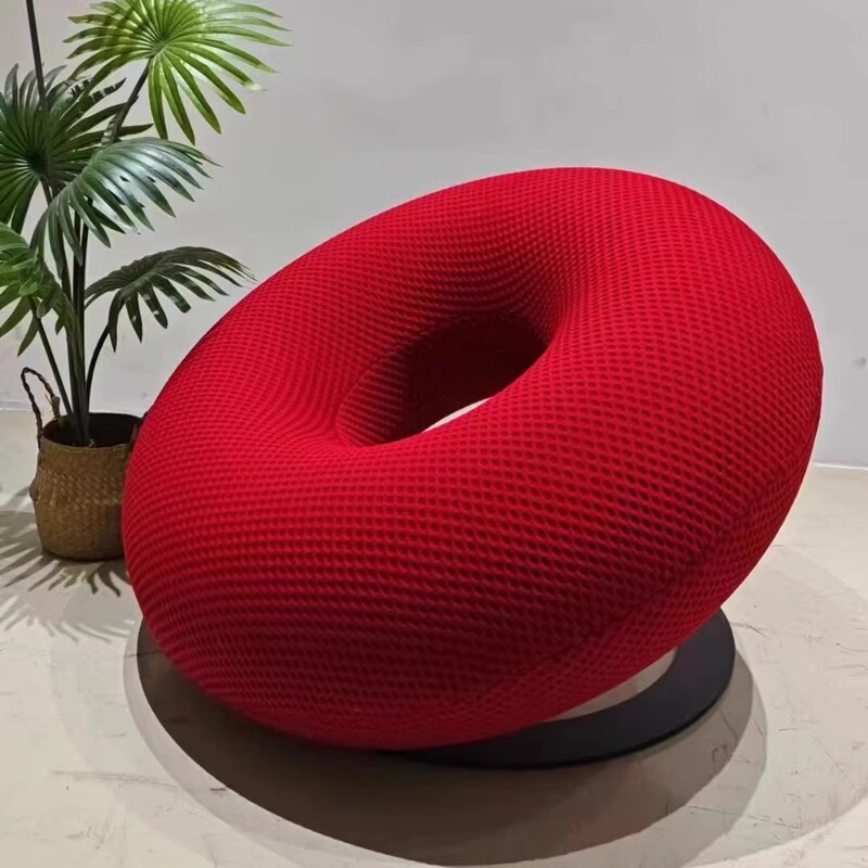 Scandinavian Creative Donut Light Luxury Sofa Designer Living Room Casual Single Sofa Chair Round Minimalist Art Chair