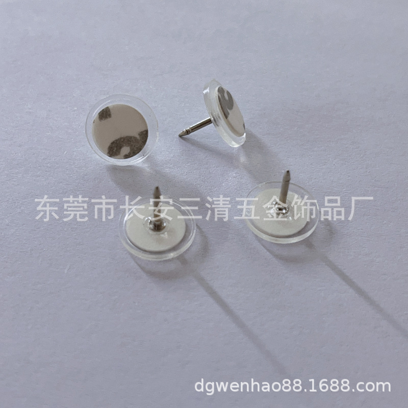 Suministro transfronterizo de cierres de mariposa de plástico, cierres de mariposa amarillos, espigas, accesorios de agujas, joyería de sombreros de mariposa de plástico transparente y ecológico.