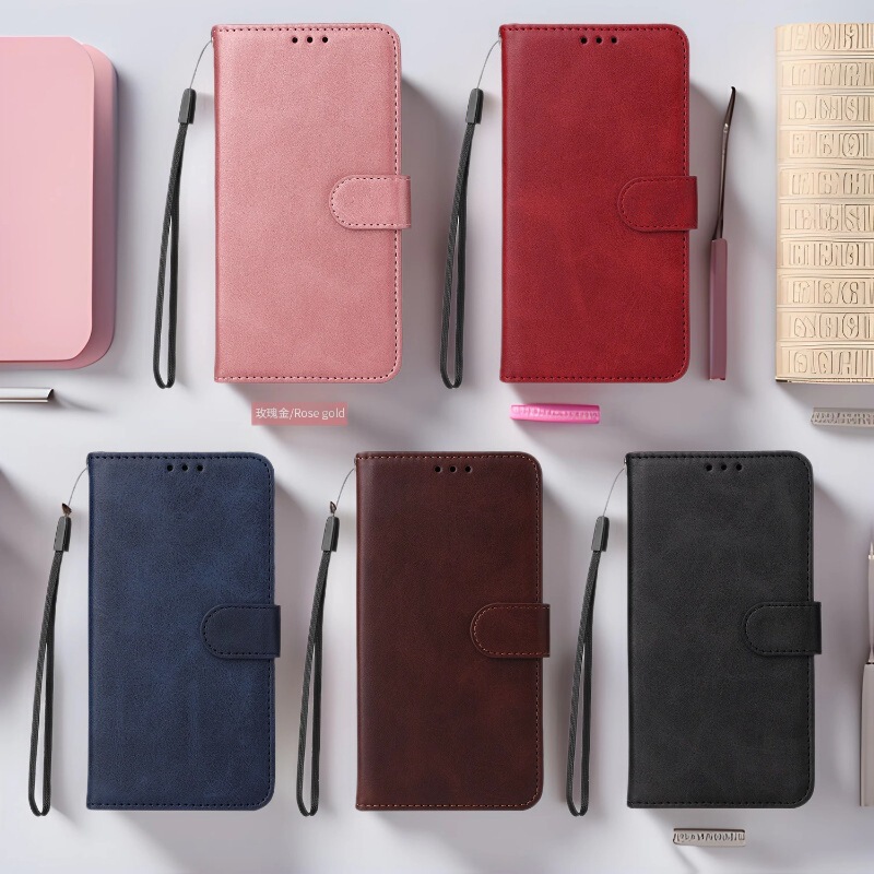 Suitable for Samsung A56 5G calf pattern phone case A06/M35/F55 5G card phone leather case A55