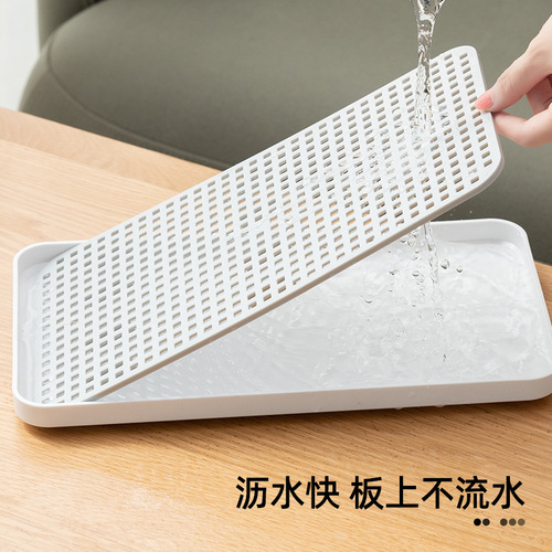 Double-layer drain tray, water cup, tableware drain rack, drain tray, household cup, water cup, teacup, coffee table, tray storage rack