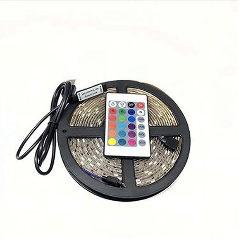 Juego de tira de luz LED RGB 5050, 5V de bajo voltaje, para iluminación de paredes, venta al por mayor de tiras de luz LED